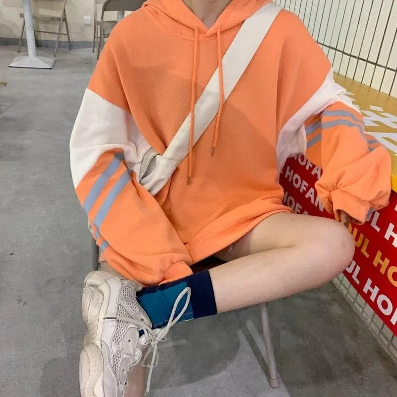 Sporty Hoodie With Striped Details