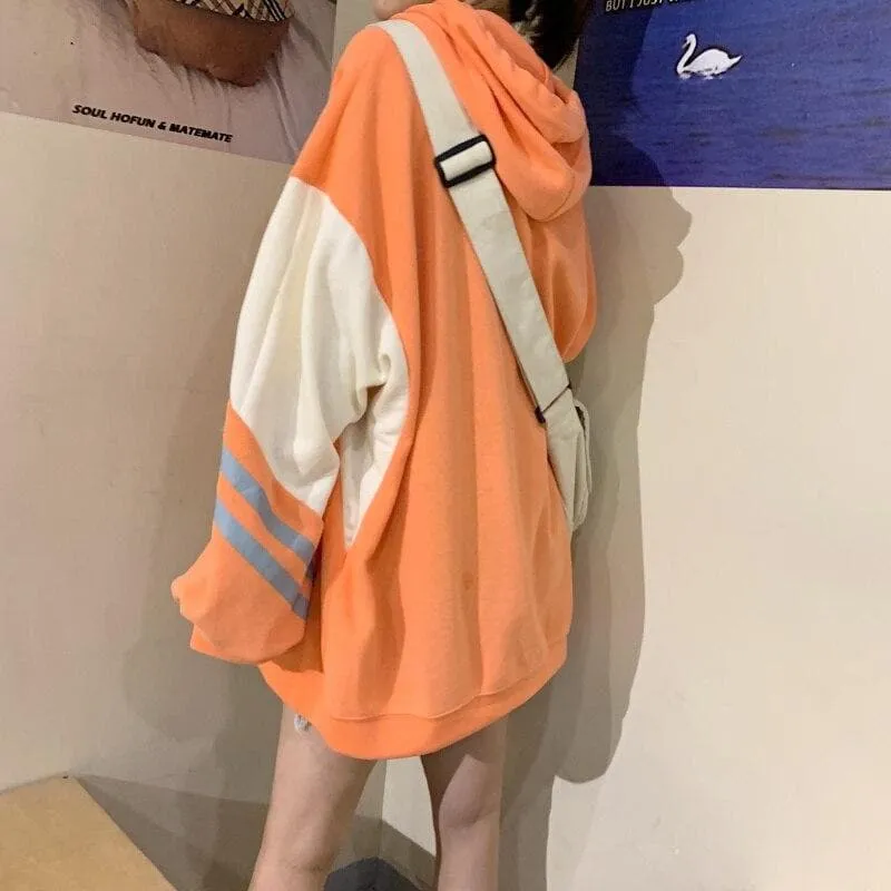 Sporty Hoodie With Striped Details