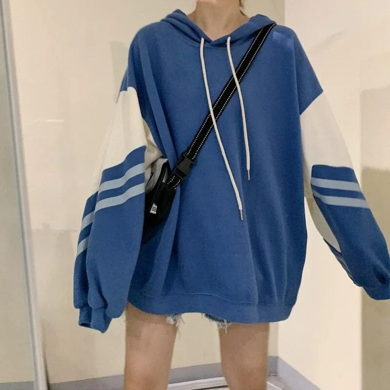 Sporty Hoodie With Striped Details