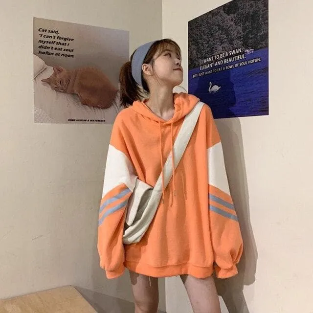 Sporty Hoodie With Striped Details