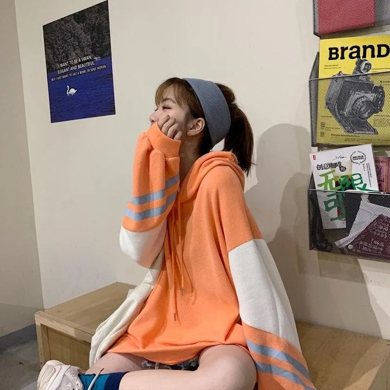 Sporty Hoodie With Striped Details