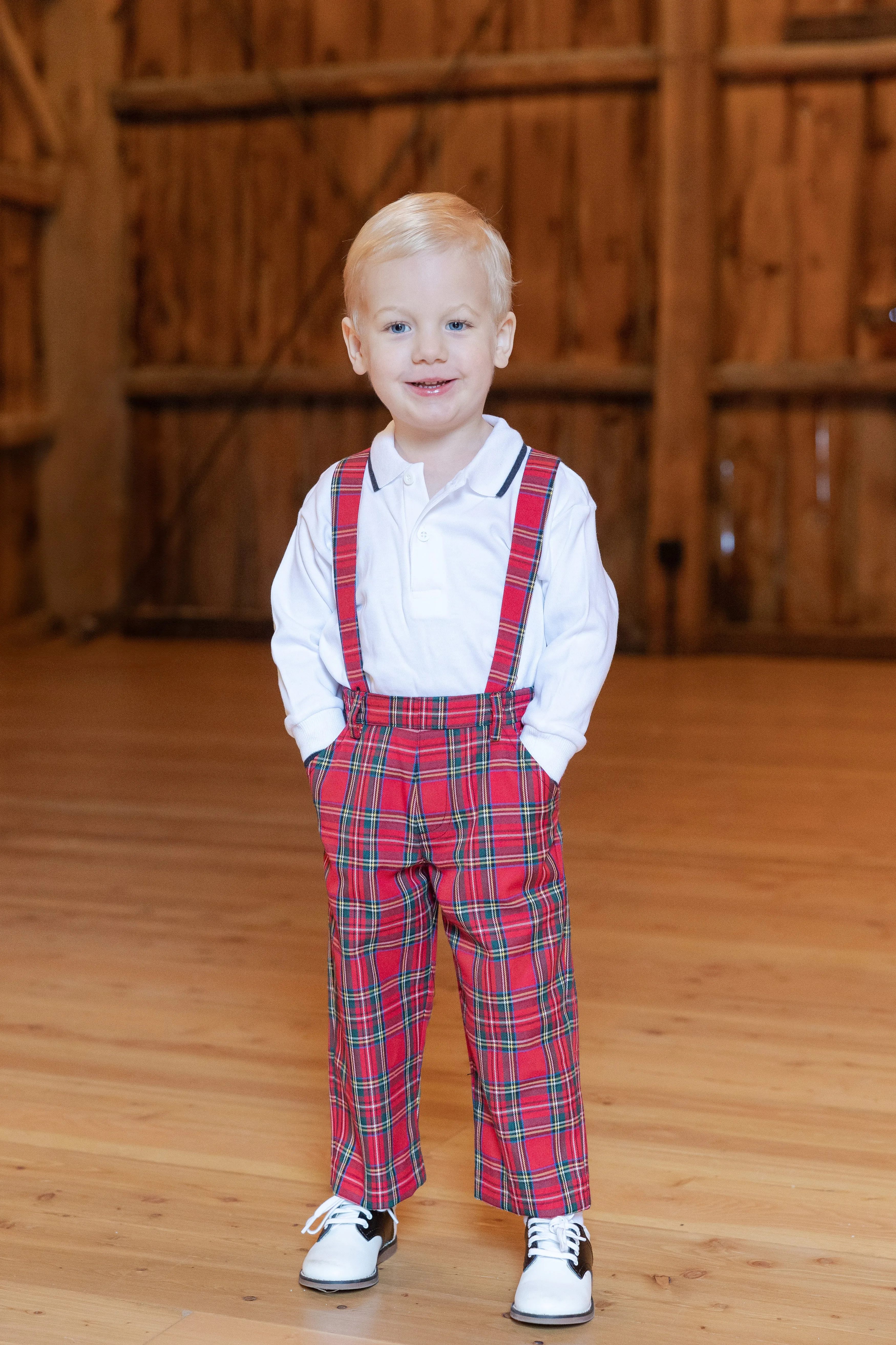 Tartan Plaid Pant With Removable Suspenders