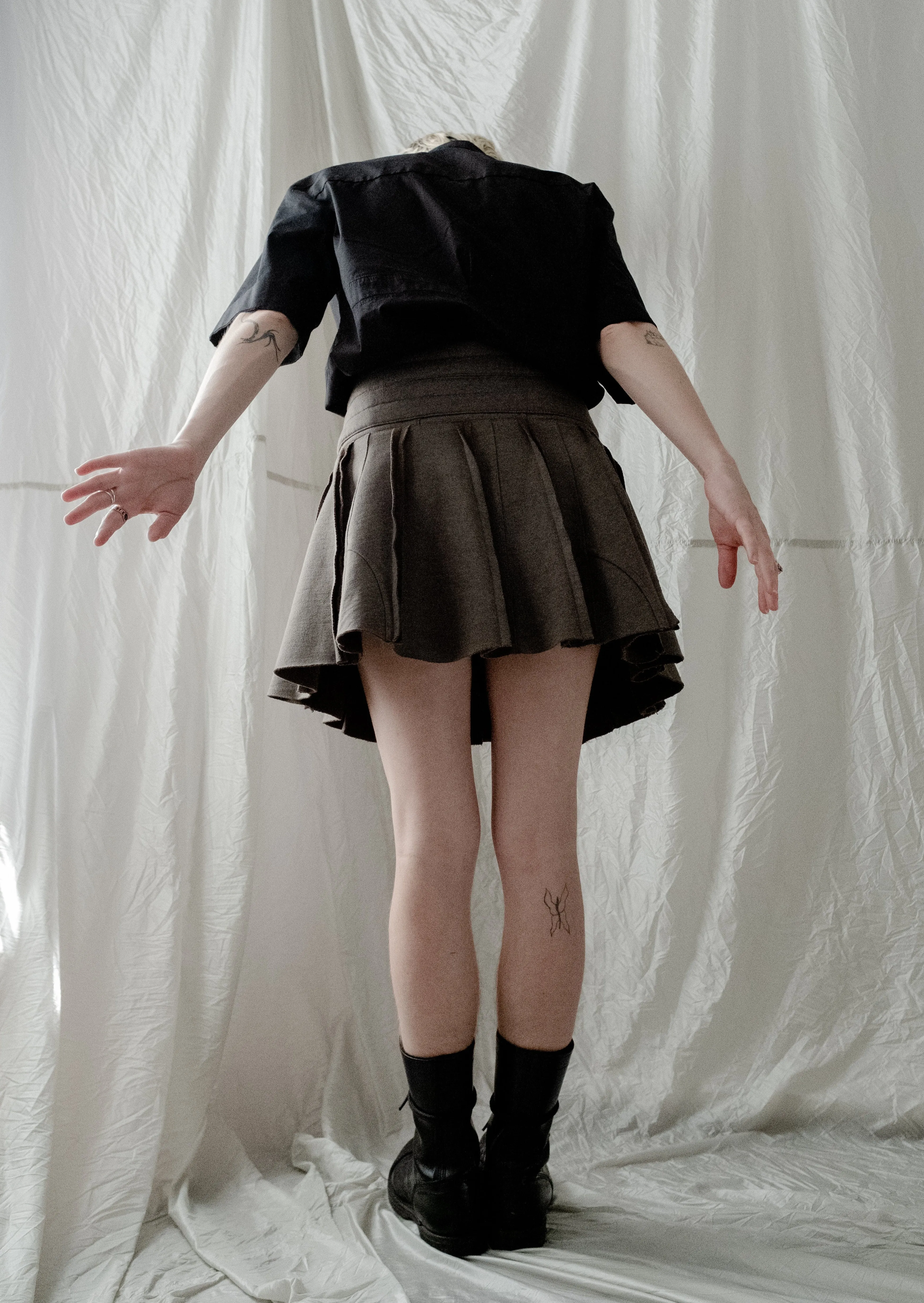TRANSFORMED WRAP mini sweat skirt