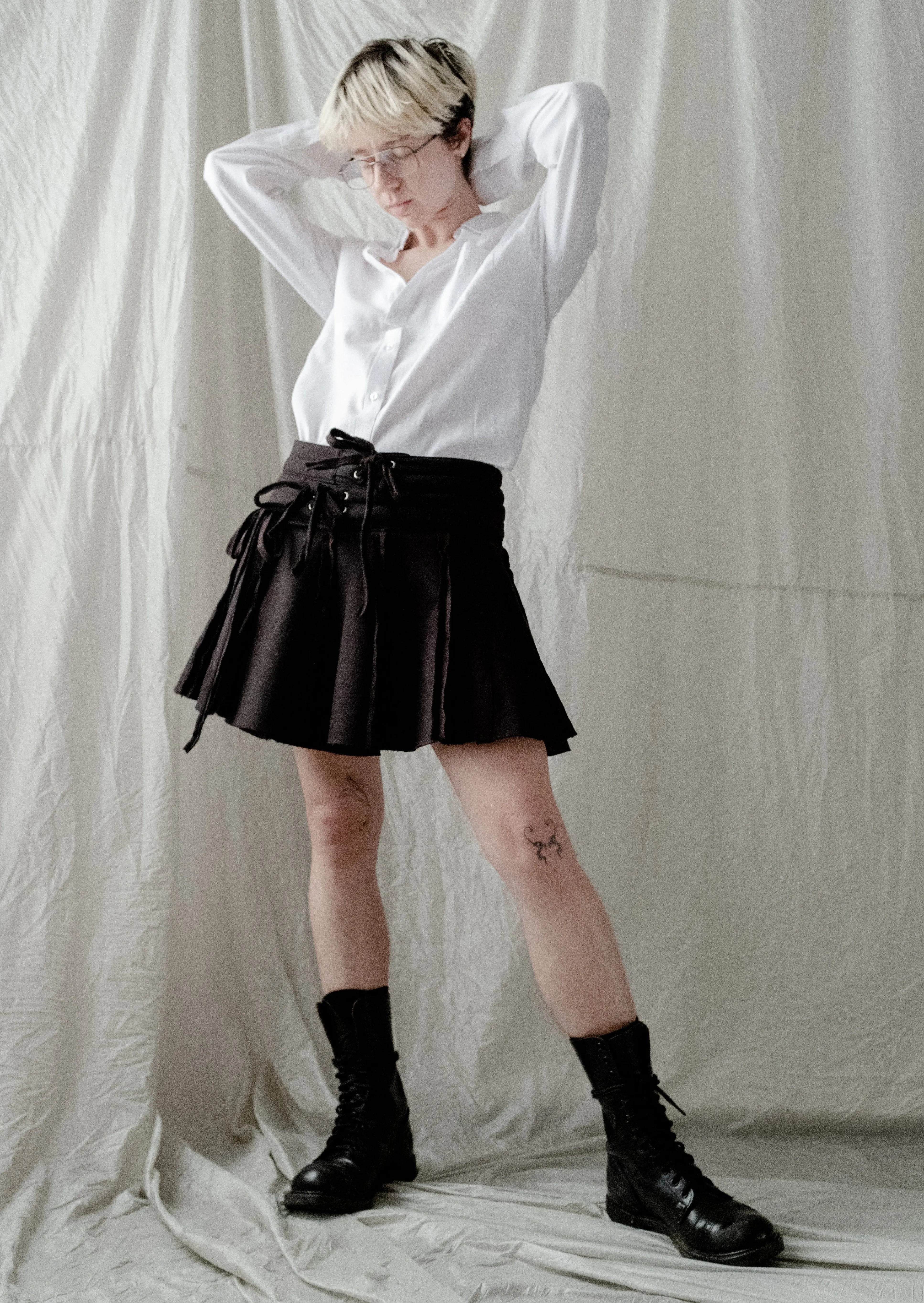 TRANSFORMED WRAP mini sweat skirt