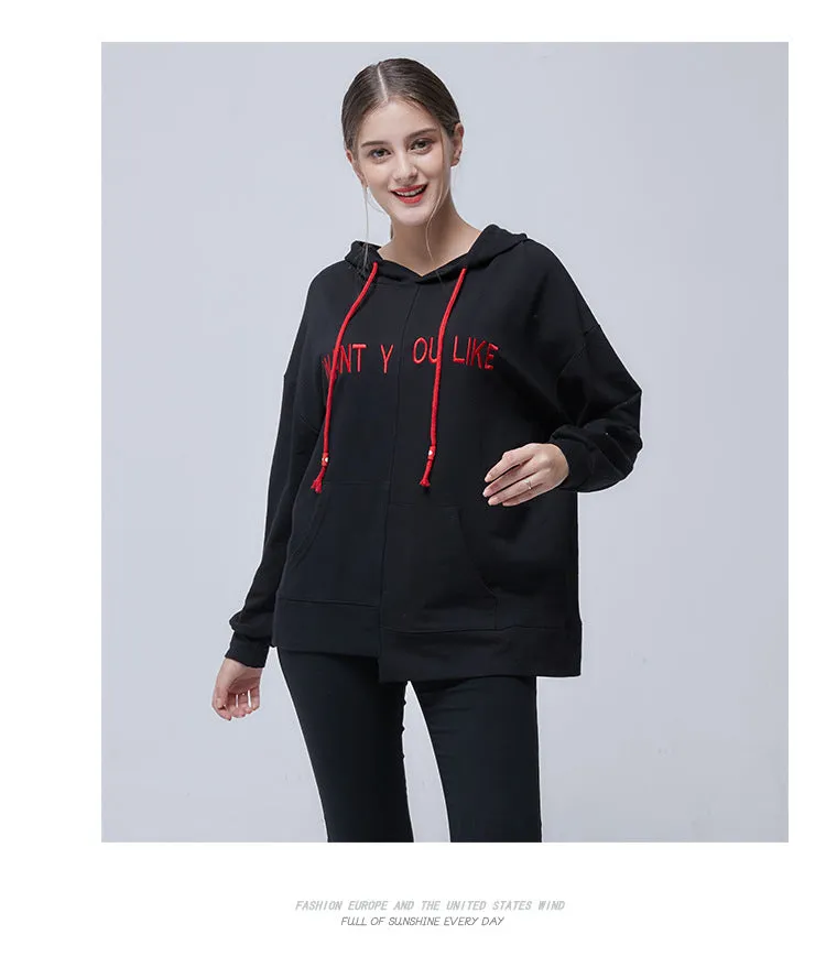 Wjczt Spring Pockets Loose Women's Hoodies Irregular All-match Long-sleeved Female Sweatshirt Fashion Casual Pullover S-XL