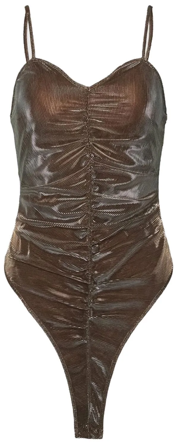 Womens Metallic Bodysuit - UK 8