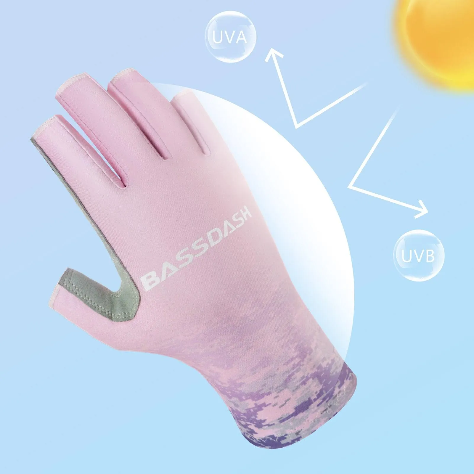 Women’s UPF 50  Fingerless Fishing Gloves