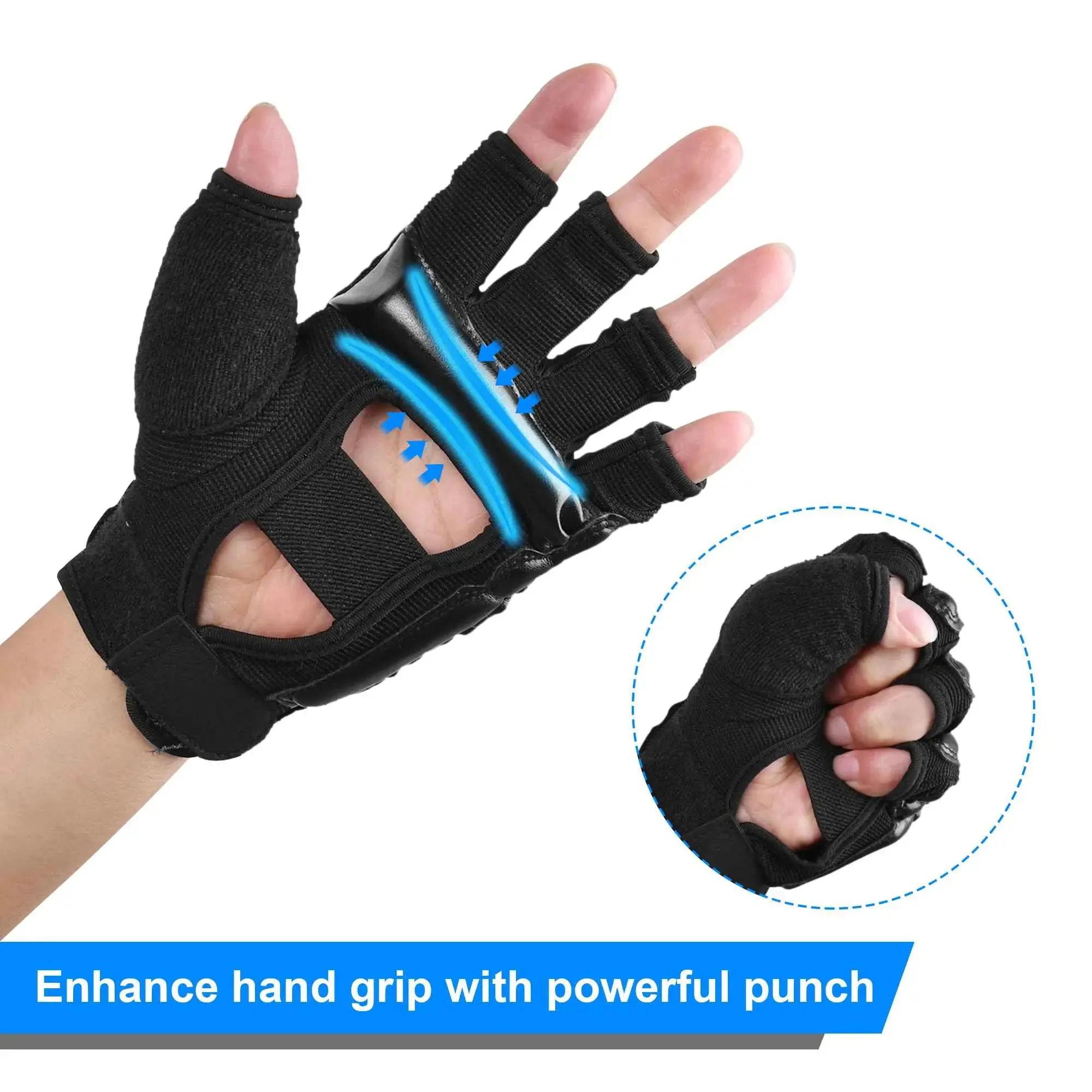 Xinluying Punch Bag Taekwondo Karate Gloves for Sparring Martial Arts Boxing Training Fingerless Women Kids