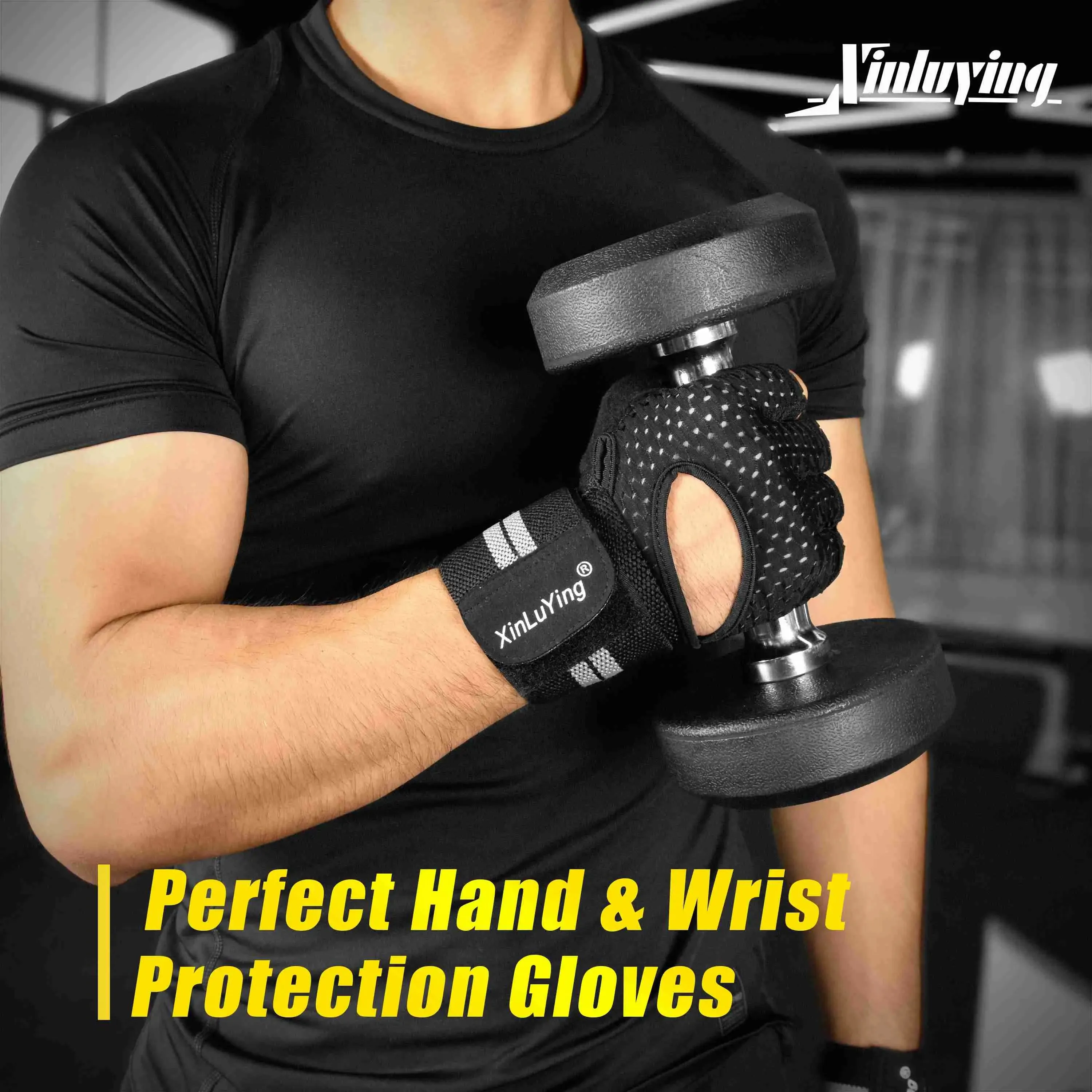 Xinluying Workout Gloves for Men Women - Gym Training Gloves for Fitness Exercise Weight Lifting Crossfit Bodybuilding