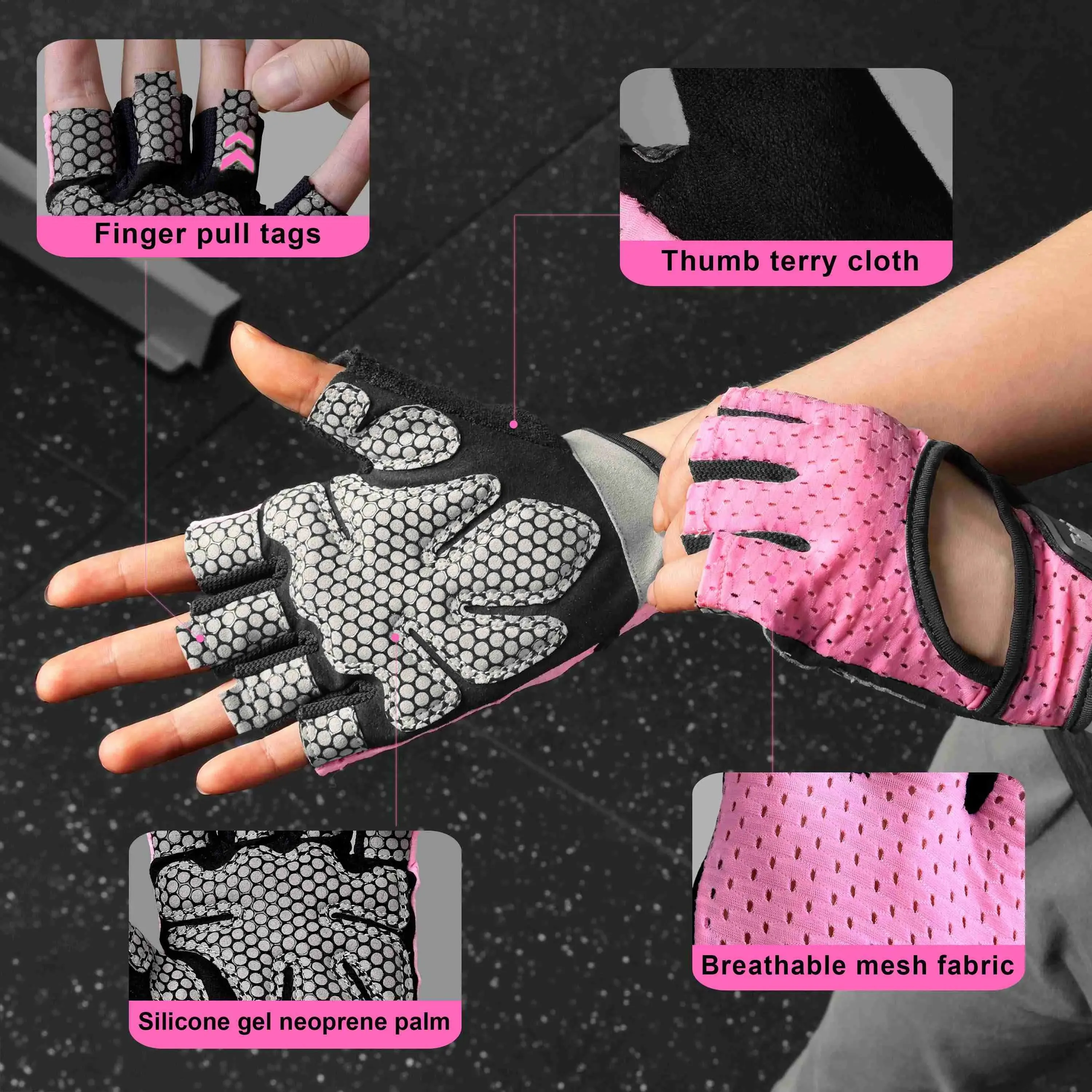 Xinluying Workout Gloves for Men Women - Gym Training Gloves for Fitness Exercise Weight Lifting Crossfit Bodybuilding