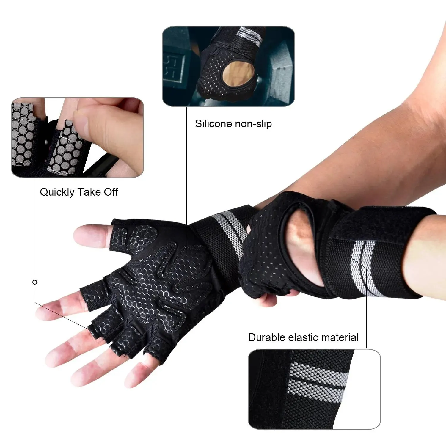 Xinluying Workout Gloves for Men Women - Gym Training Gloves for Fitness Exercise Weight Lifting Crossfit Bodybuilding